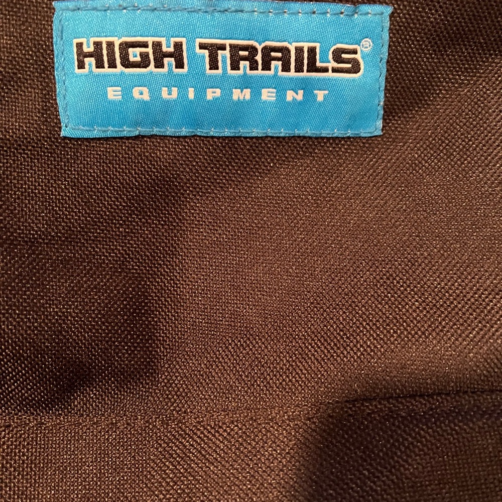 High Trails Black w/ Blue Backpack double zip w/padded shoulder straps NWOT - Picture 2 of 8